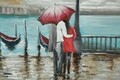 Tablou decorativ Venice, Mauro Ferretti, 120x80 cm, canvas pictat manual, multicolor