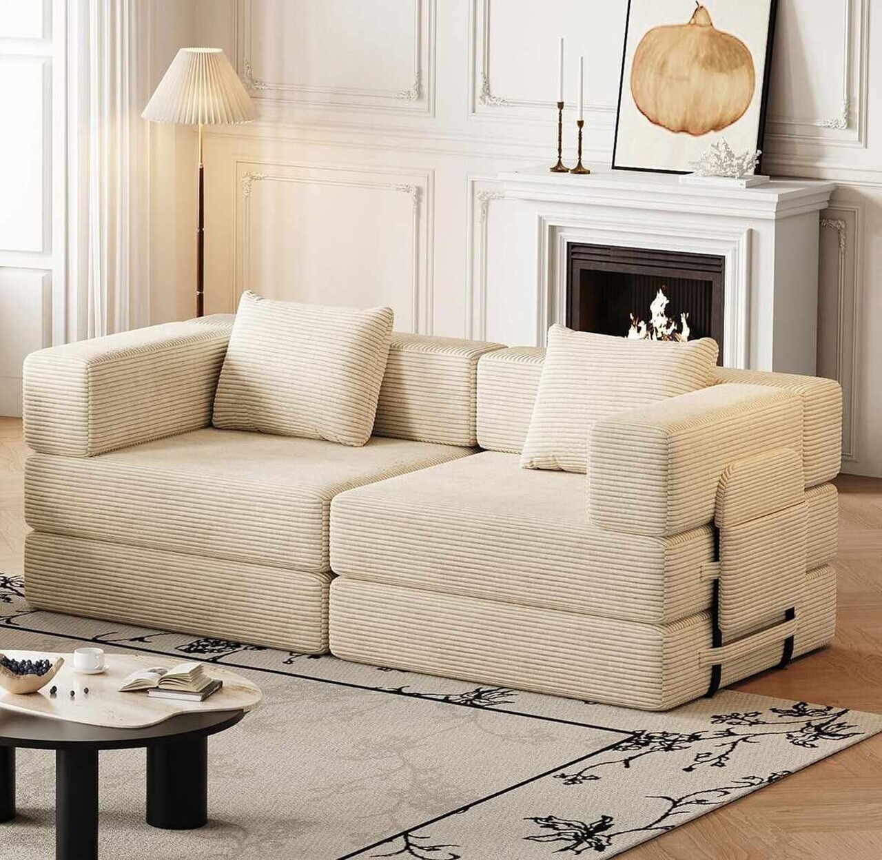Canapea extensibila 3 locuri, Atelier del Sofa, 326NYR1154, Crem — imaginea 2