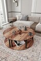 Set masute de cafea, Poter, Yin Yang 3 70, MDF , Maro