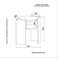 Masuta pentru living Marbel, Talon, 47.6 x 47.6 x 60 cm, walnut/gri/negru