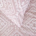 Lenjerie de pat King Size, Lille, Homla, 3 piese, 200x220 cm, microfibra din poliester, roz