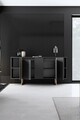Consola, Bexley, Luxe, 160x35x80 cm, PAL, Antracit / Aur