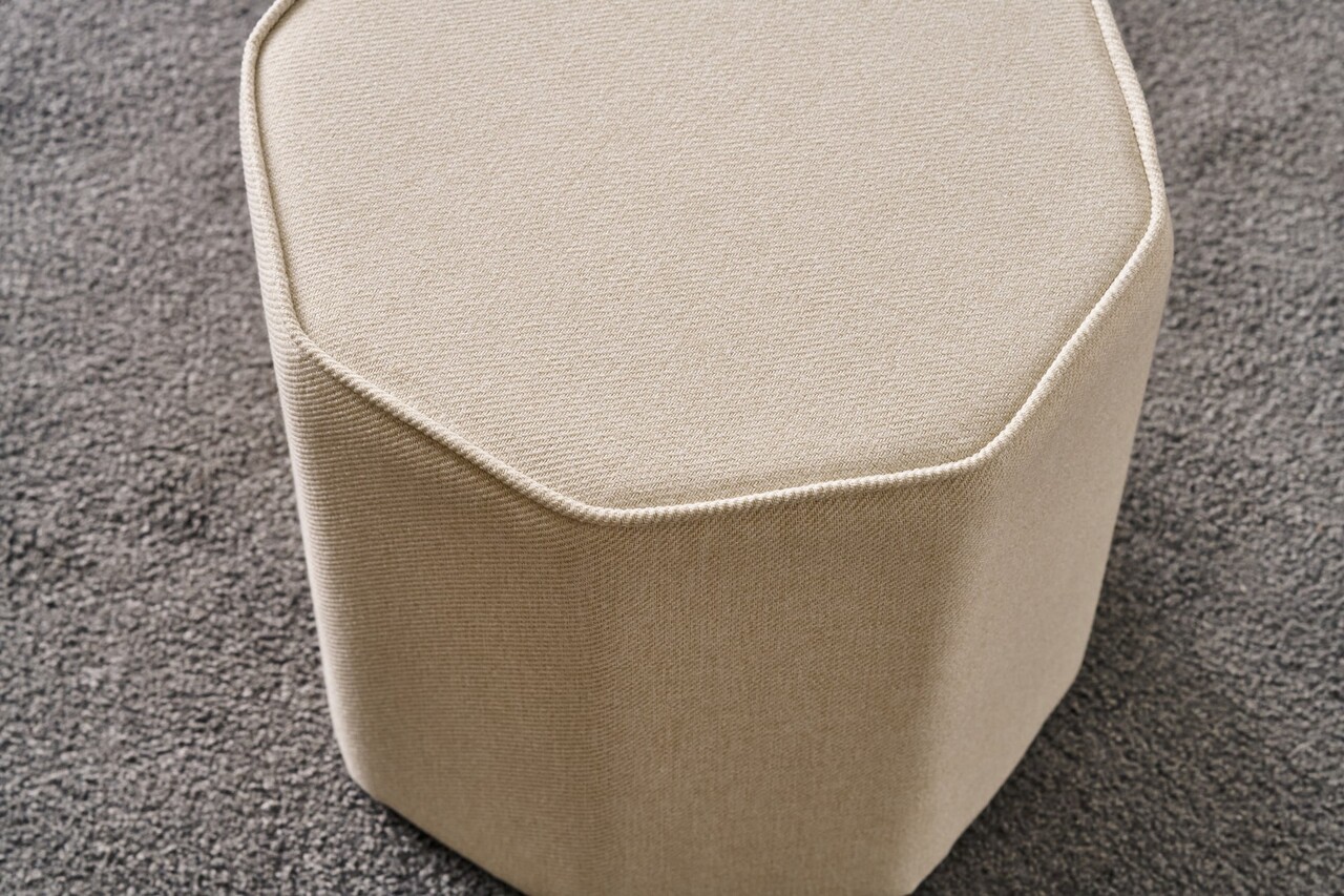 Taburet, Atelier del Sofa, 825BLC5160, Lemn, Crem - view 3