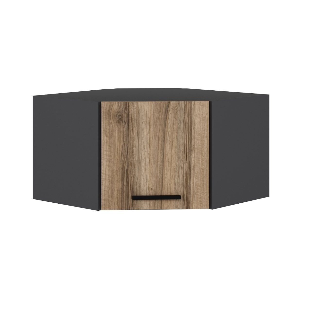 Dulap de perete, Minerva, Kale Corner, 74x45x54 cm, PAL, Antracit / Dore - 1 | YEO