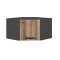 Dulap de perete, Minerva, Kale Corner, 74x45x54 cm, PAL, Antracit / Dore