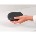 Set dozator sapun / detergent lichid 2 piese, Brabantia, SinkStyle Mineral, 14x9.5x15.7 cm, 220 ml, otel, gri inchis