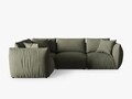 Coltar stanga 4 locuri, Chris-259, Micadoni Home, 295x210x80 cm, tesatura structurata chenille, verde deschis