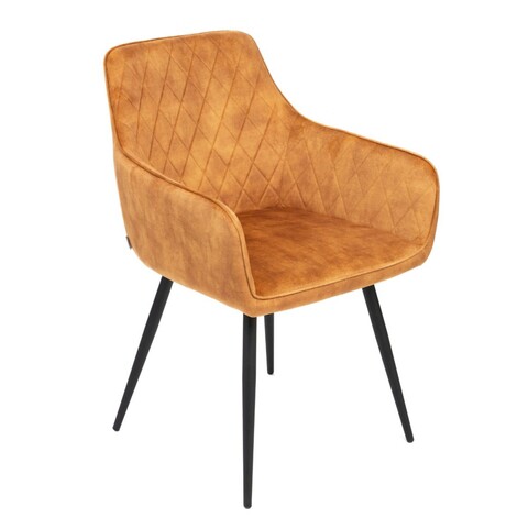 Scaun Satori, Homla, 62x58x79 cm, poliester/metal/MDF, mustar