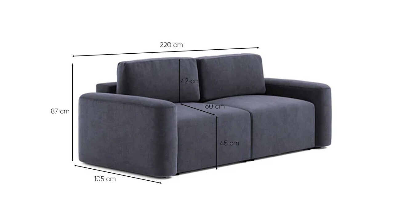 Canapea 3 locuri, Atelier del Sofa, 560ARE5273, Albastru petrol — imaginea 8