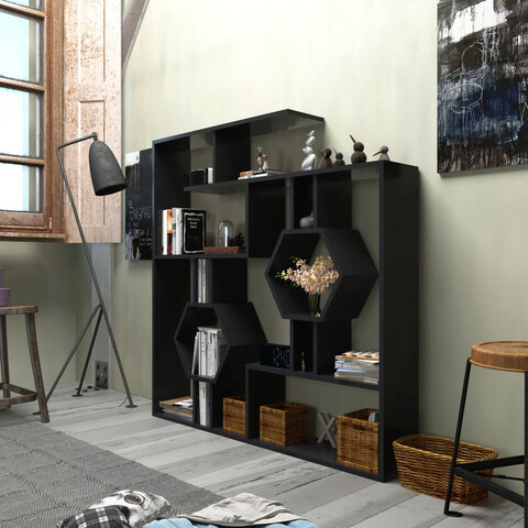 Corp biblioteca, zena home, tamara, pal, negru