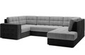 Coltar extensibil dreapta 5 locuri ELTAP, RT-84MO-97MO, Blewett, 299x198x82 cm, lemn/poliester, gri deschis/gri inchis