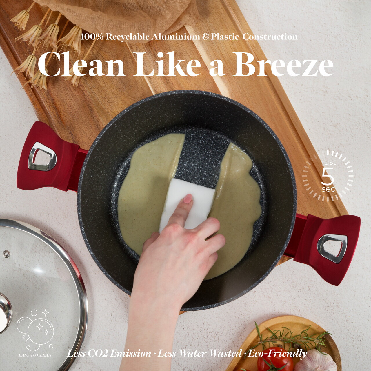 Set pentru gatit Berlinger Haus, Burgundy, 3 piese, aluminiu forjat, rosu - imagine 11