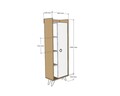 Bufet Ilgim, Puqa Design, 50x31.8x140 cm, natural/alb