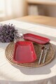 Set platouri servire, Hermia, 275KRM2656, 26 cm, 2 piese, Rosu
