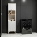 Dulap multifunctional, Hanah Home, Viona, 45x180x30 cm, Coș adânc / Alb