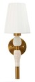 Aplica de perete Budapest, Mauro Ferretti, 1 x E14, 20W, 16x20x46 cm, fier, auriu/alb