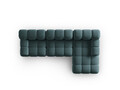 Coltar modular dreapta 4 locuri, Bellis-51, Micadoni Home, 282x155x70 cm, catifea, turcoaz