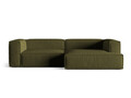 Coltar modular dreapta 4 locuri, Nuria-88, Micadoni Home, 292x147x72 cm, catifea, verde moss melange