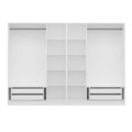 Dulap pentru haine, Minerva, Kale Plus, 225x210x52 cm, PAL, Fumuriu