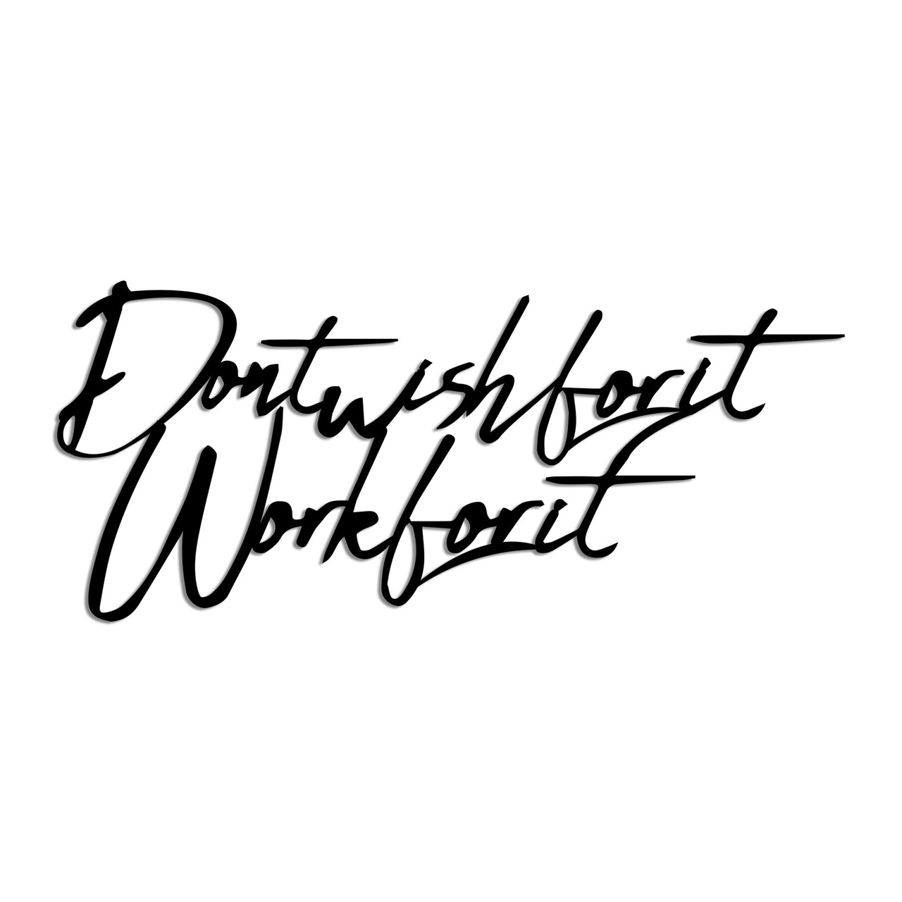 Decoratiune de perete, Wish Work, Dimensiune: 55 x 23 cm , Negru - view 5