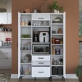 Dulap multifunctional, Rani, JE118, 130x198 cm, PAL, Alb