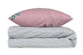 Lenjerie de pat dubla King (FR), Azra - Grey, Pearl Home, Bumbac Ranforce