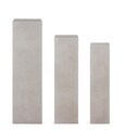 Set ghivece 3 piese Melange Column, Bizzotto, 35 x 35 x 120.5 cm, fibra de lut, grej