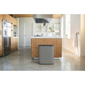Cos de gunoi cu soft touch, Brabantia, Bo Touch Mineral, 60 L, 31.2x54.5x65.6 cm, otel, gri