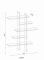 Raft pentru perete, Wooden Art, Atlanta White, 90x150x22 cm