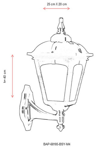 Lampa de exterior, Avonni, 685AVN1230, Plastic ABS, Alb/Negru