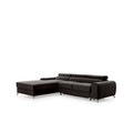 Coltar extensibil stanga 3 locuri ELTAP, LT-97RIV, Grayson, 278x205x92 cm, lemn/poliester, gri inchis