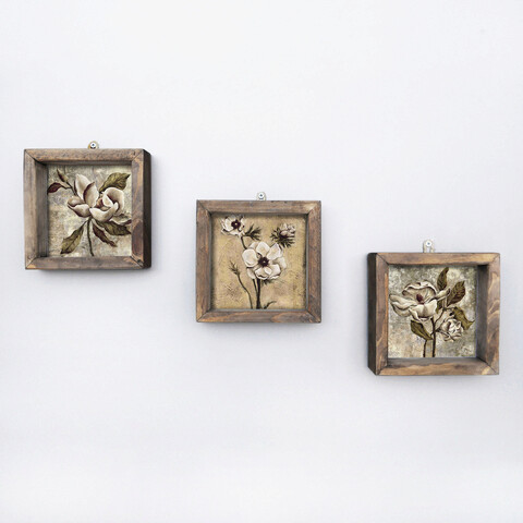 Set 3 tablouri decorative, ukzm002, mdf, imprimat uv, multicolor