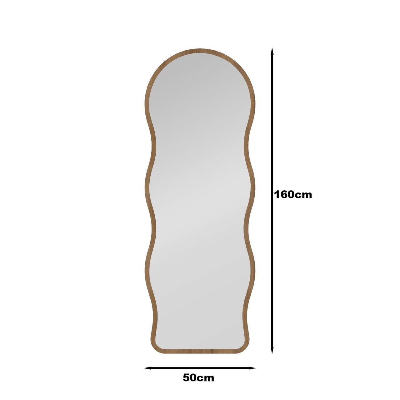 Oglinda Cheval, Hanah Home, Asial, 50x160x2.2 cm, Maro — imaginea 5