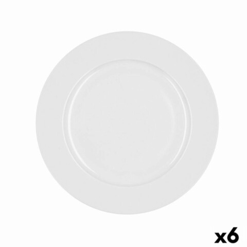 Set 6 farfurii, bidasoa, glacial, Ø 25 cm, ceramica, alb