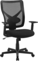 Scaun de birou, Songmics, ergonimic, suport lombar reglabi, sezut cu arcuri, max 120 kg, negru