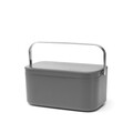 Recipient colectare resturi alimentare, Brabantia, SinkSide Waste Box, 22.1x12.7x10.7 cm, plastic/inox, gri inchis
