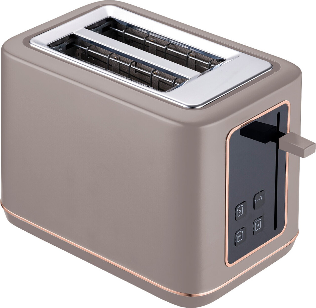 Prajitor de paine digital Berlinger Haus, Taupe, 27.8x16.6x19.1 cm, inox, taupe mat - imagine 5