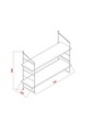 Raft pentru perete Armoni, Decormet, 2 nivele, 72x20x58 cm, bej/maro