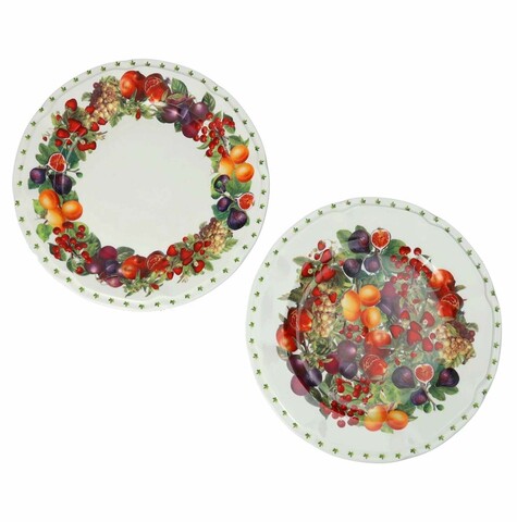 Set 2 farfurii pentru desert, Le Primizie v2, Brandani, D20 cm, portelan New Bone China