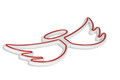 Decoratiune luminoasa LED, Angel, Benzi flexibile de neon, DC 12 V, Rosu