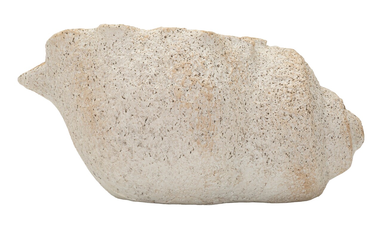 Vaza decorativa, Mauro Ferretti, Shell -B, 35x23x18 cm, oxid de magneziu, bej - imagine 2