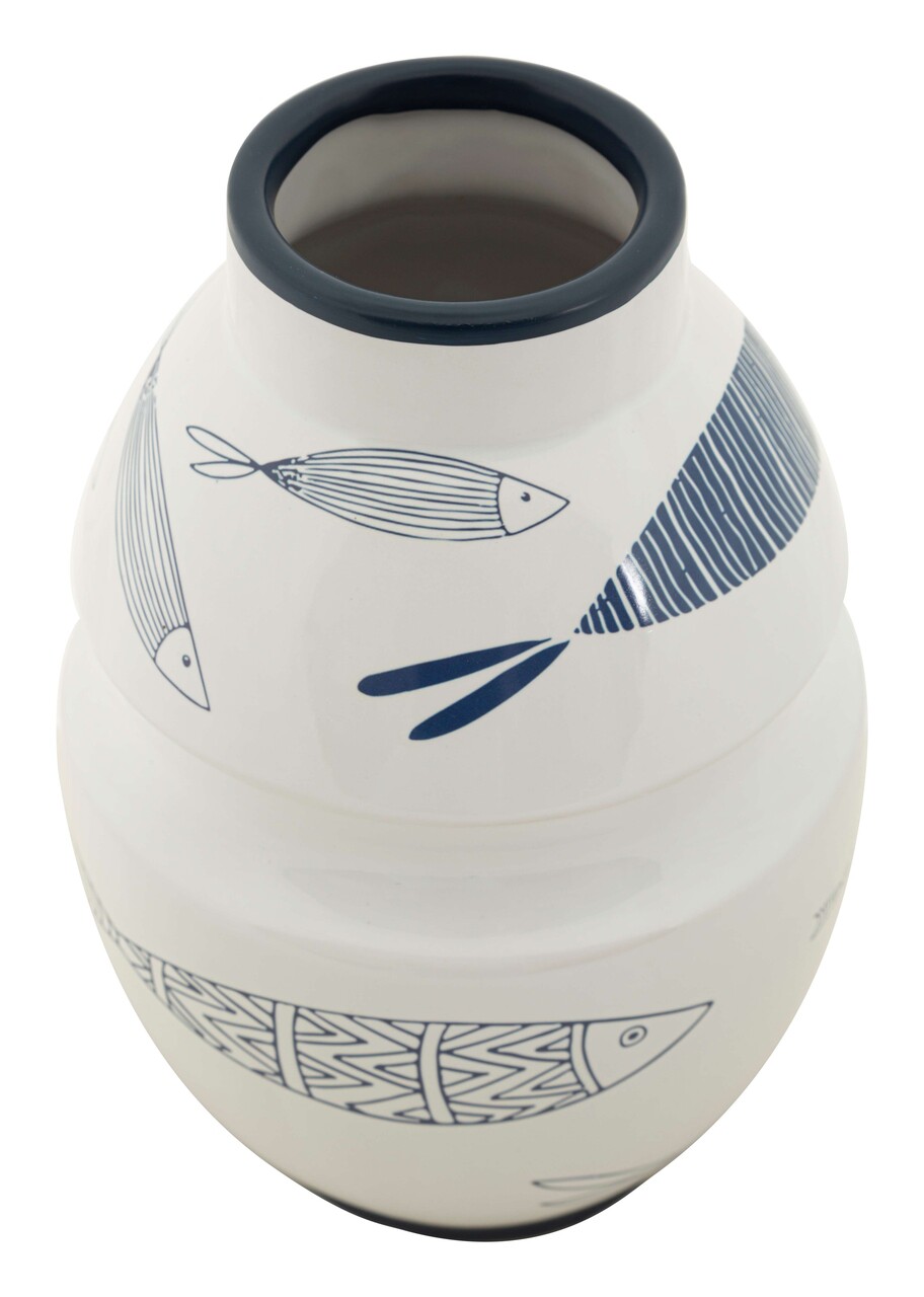 Vaza decorativa Fish, Mauro Ferretti, 15x24 cm, ceramica, multicolor