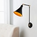 Aplica de perete Berceste N-682, Noor, 20 x 56 cm, 1 x E27, 100W, negru