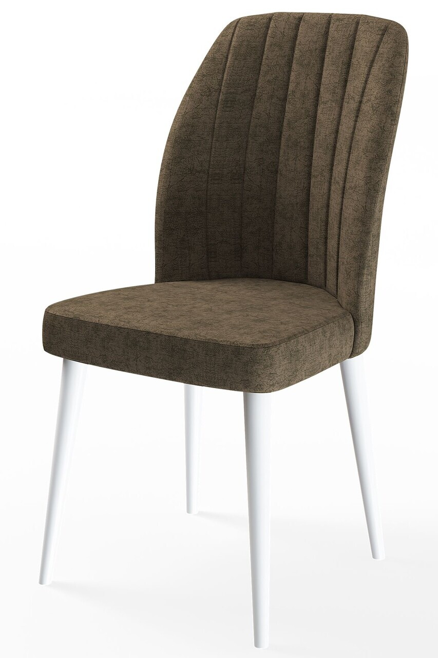 Set scaune 6 piese, Hanah Home, Etra, Maro/Alb — imaginea 2