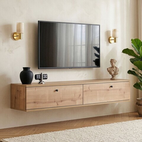 Comoda TV, Nordure, Ligne 140, 140x25x25 cm, Maro