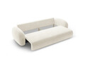 Canapea extensibila 3 locuri, Tonale, Cosmopolitan Design, 262x105x88 cm, catifea, ivoriu