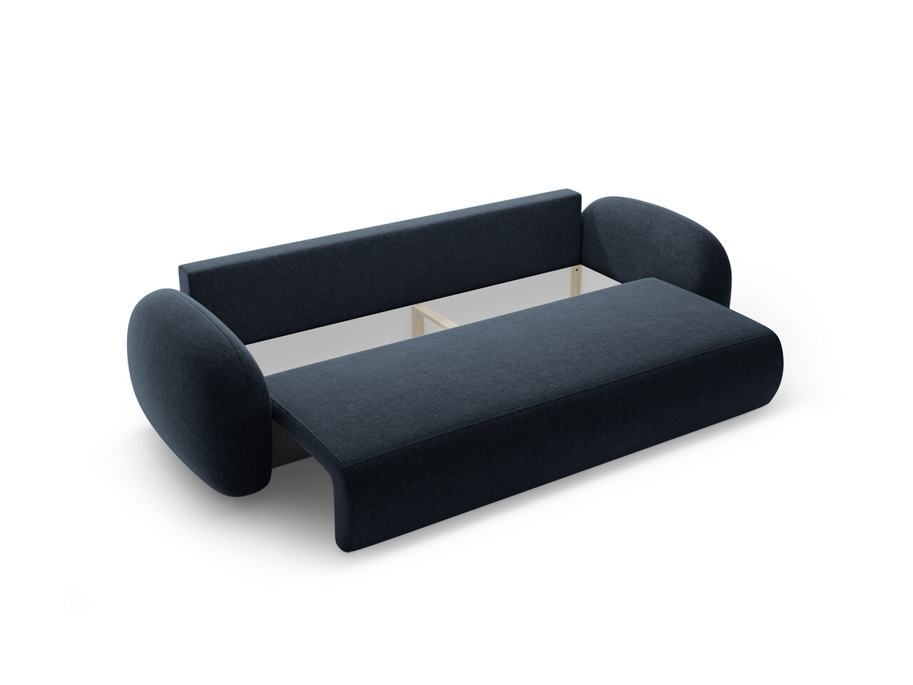 Canapea extensibila 3 locuri, Tonale, Cosmopolitan Design, 262x105x88 cm, tesatura chenille, albastru navy
