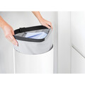 Cos de rufe, Brabantia, White Cork, 35 L, 30x30x63.5 cm, otel/pluta, alb