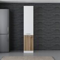 Dulap pentru bucatarie, Hanah Home, Minar, 45x222x58 cm, Alb / Dore