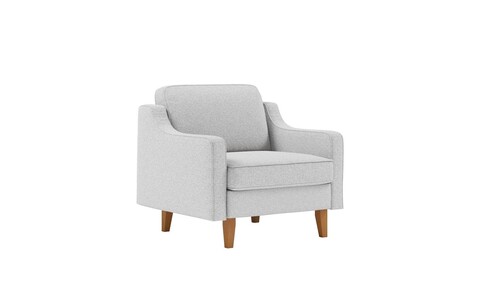 Fotoliu, Atelier del Sofa, 918CMF1112, Cadru: 100% OȚEL, Pietriș / Nuc